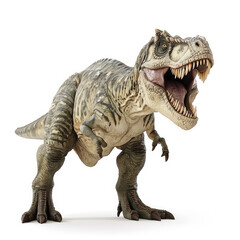 An image depicting a dinosaur, clearly set against a white backdrop, Ai Generated