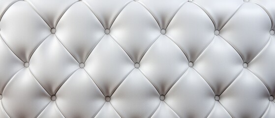 Abstract retro vintage sofa leather textile fabric texture background in bright white, Ai Generated.