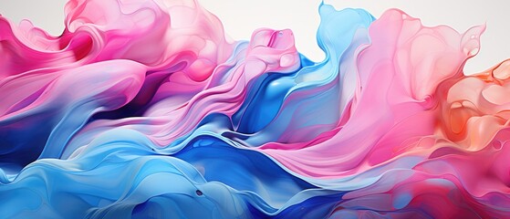 A mesmerizing pink and blue color swirl and waves texture, Ai Generated. - obrazy, fototapety, plakaty
