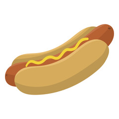 Hotdog vector food illustration