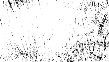 Black and White Grunge Vector frame, distressed texture border.