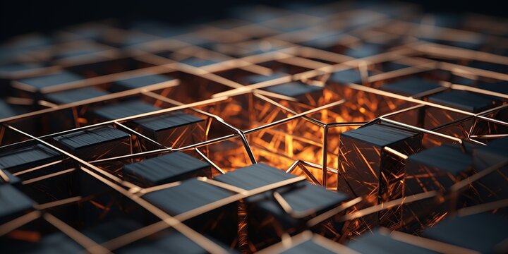 Realistic sparkling rattan box animation background