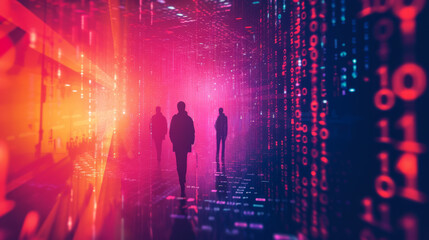 Abstract illustration representing the benefits of ed tech and online learning technologies in society