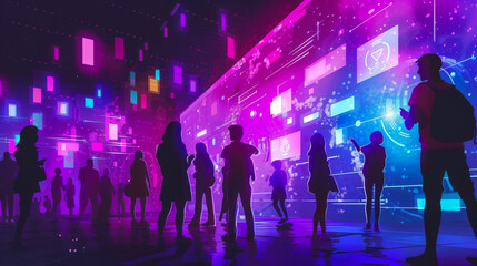 Abstract illustration representing the benefits of ed tech and online learning technologies in society