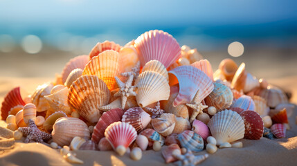 Seashell Collection, Soft focus, Macro shots, Stillness, Shoreline, Hobbyist delight