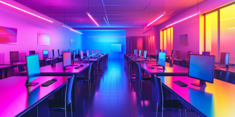 Abstract illustration representing the benefits of ed tech and online learning technologies in society