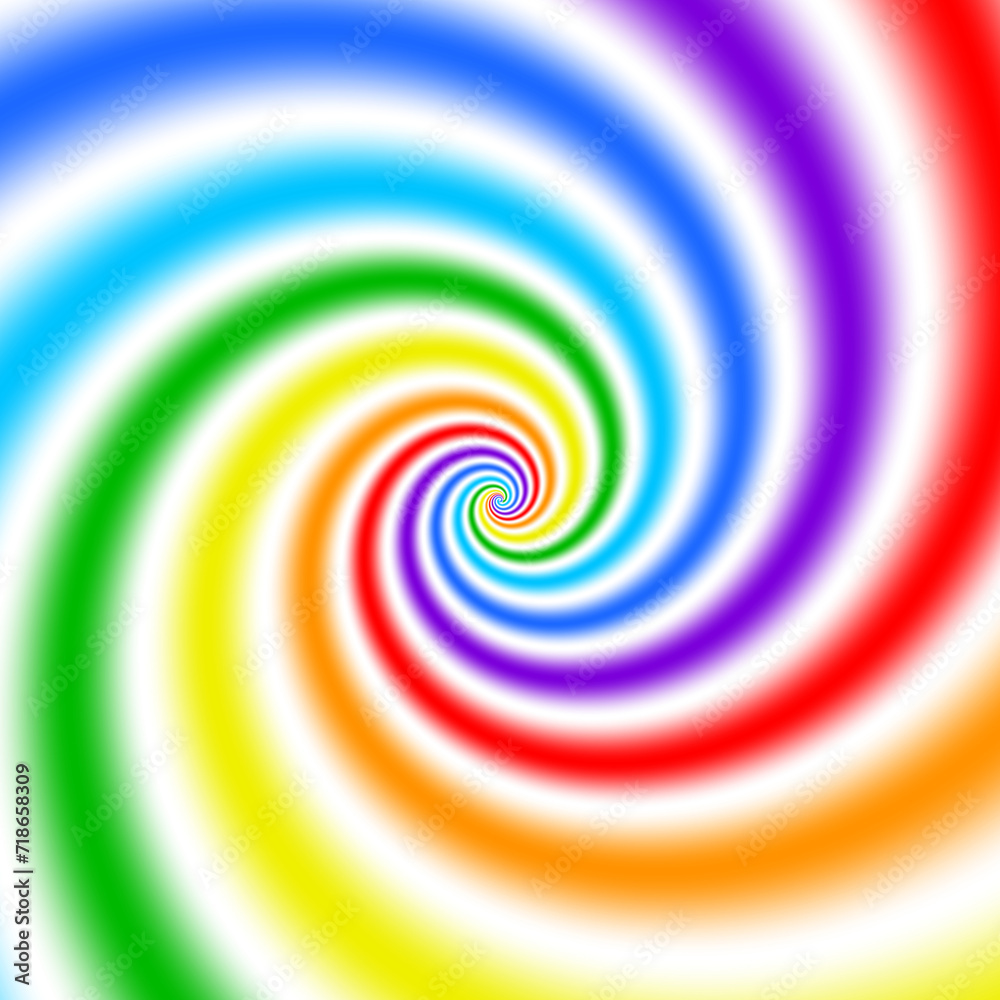 Poster groovy abstract rainbow swirl background.