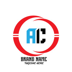 AC Logo Design Vector Template. AC Letter Logo Design