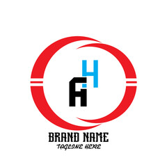AH Logo Design Vector Template. AH Letter Logo Design