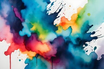 Abstract Captivating Watercolor Stains background