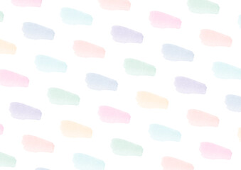 水彩のカラフルなドットが並んだ背景イラスト素材