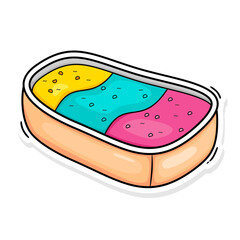 Ice cream cute cartoon doodle hand draw illustration art