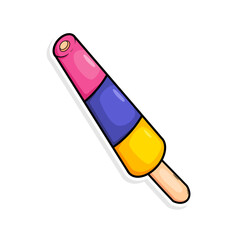 Ice cream cute cartoon doodle hand draw illustration art