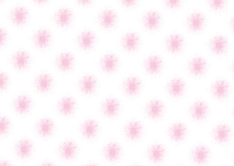 水彩のピンク色のドットが並んだ背景イラスト素材