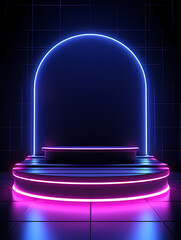 Simple product booth, podium, stage, product commercial photography background, cosmetics booth, promotional event