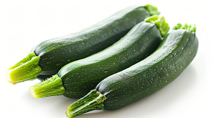 Fresh zucchini isolated on alpha layer isolated on white background