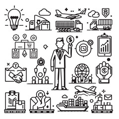 set of icons for shopping