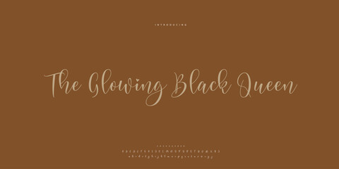 Abstract Fashion font alphabet. Minimal modern urban fonts for logo, brand etc. Typography Calligraphy typeface uppercase lowercase and number. vector illustration
