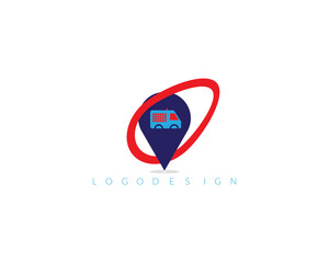 Tourist bus vector logo on white background.