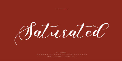 Abstract Fashion font alphabet. Minimal modern urban fonts for logo, brand etc. Typography Calligraphy typeface uppercase lowercase and number. vector illustration
