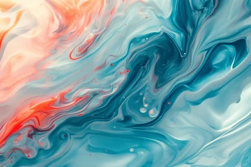 Rolgordijnen colorful liquid streaks, abstract background © Alexander