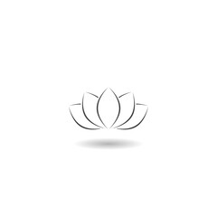 Lotus logo icon with shadow