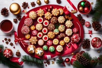 christmas cookies with chocolate