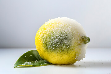 Food waste concept. Moldy lemon. AI generated