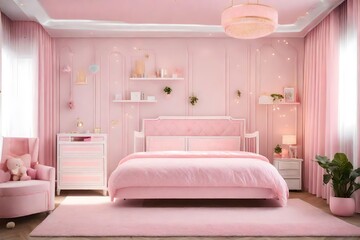 Fototapeta na wymiar pink baby room