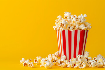 popcorn on a yellow background