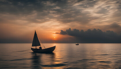 sailboat in the sunset
