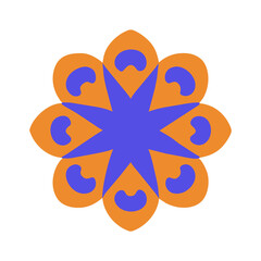 Beautiful flower shape design for various decorations.