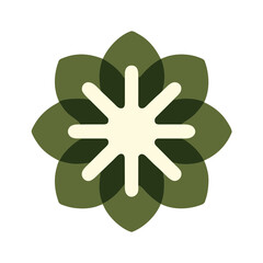 Fototapeta premium Beautiful flower shape design for various decorations.