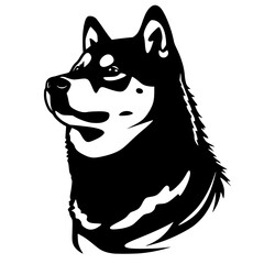 Doge Crypto Black and White Silhouette Vector SVG Laser Cut T- Shirt Design Print Generative AI