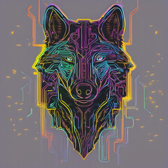 Wolf head vector illustration 