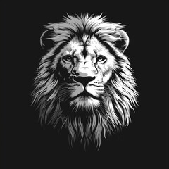 Logo illustration of a Lion ver4