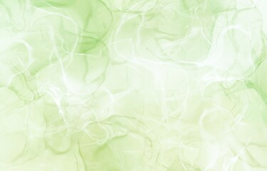 抹茶ミルクの春イメージの抽象的な背景　新緑やウェディングに使えるアルコールインクアート