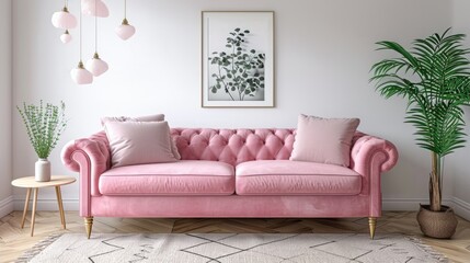 Sofa. Interior of modern sofa minimal design