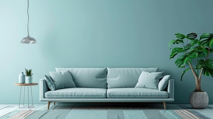 Sofa. Interior of modern sofa minimal design - obrazy, fototapety, plakaty