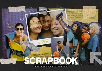 Scrapbook Photo Effect Layout