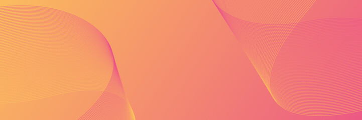 Abstract background vector orange, pink with dynamic waves for wedding design. Futuristic backdrop with network wavy lines. Premium template with stripes and gradient mesh for banner or poster