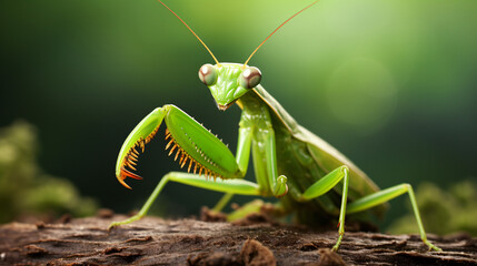 Green praying mantis kind of hierodule Vietnam - obrazy, fototapety, plakaty