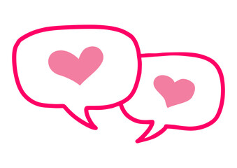 heart with speech bubbles