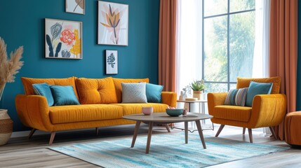 Fototapeta premium Sofa. Interior of modern sofa minimal design
