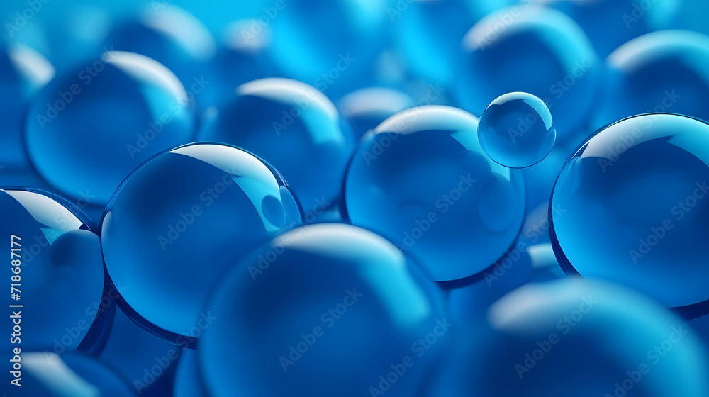 Poster abstract 3d modern bubble background. blue geometric pattern texture