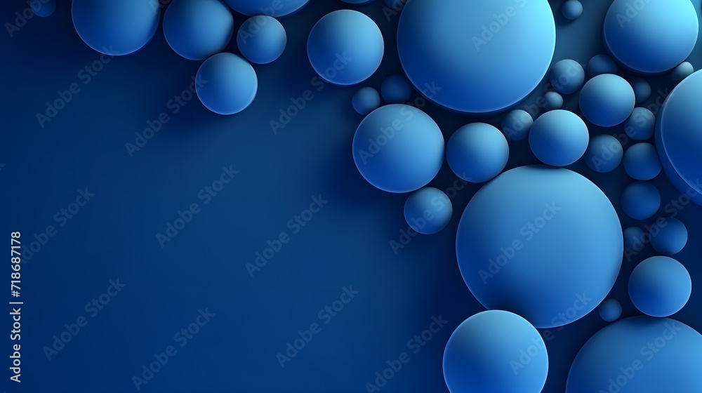 Poster abstract 3d modern bubble background. blue geometric pattern texture