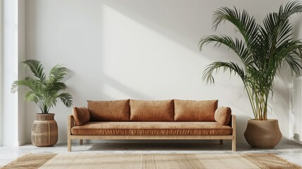 Sofa. Interior of modern sofa minimal design