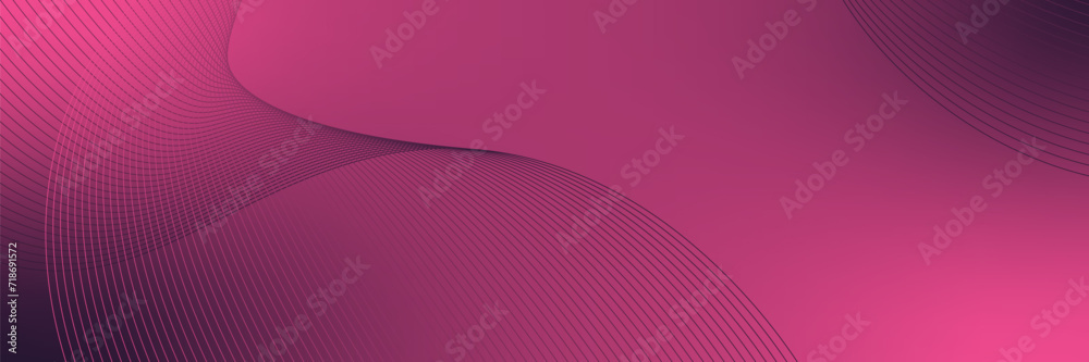 Wall mural abstract background vector pink, red with dynamic waves for business design. futuristic backdrop wit
