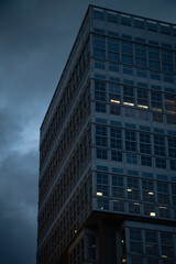 Cloudy sky behind building