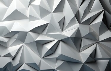 Abstract polygonal mosaic background consisting of triangles of different sizes and colors. Created with AI